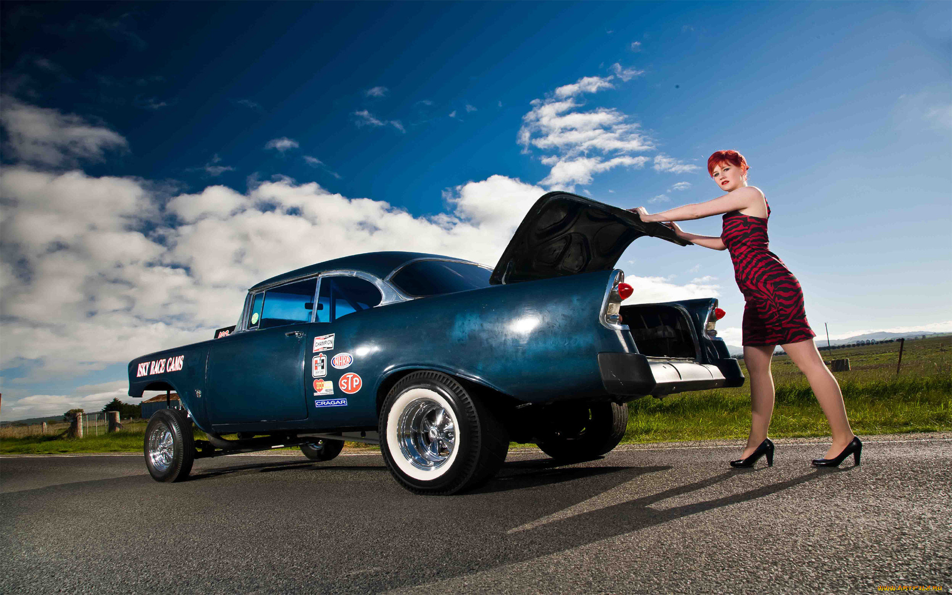 ,   , woman, belair, gasser, chevrolet